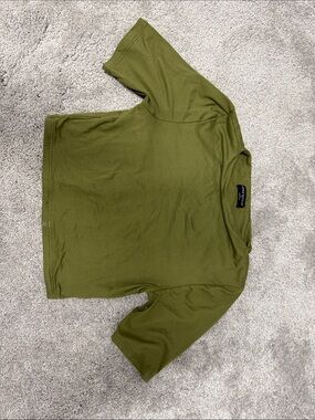 Green naked wardrobe crop top